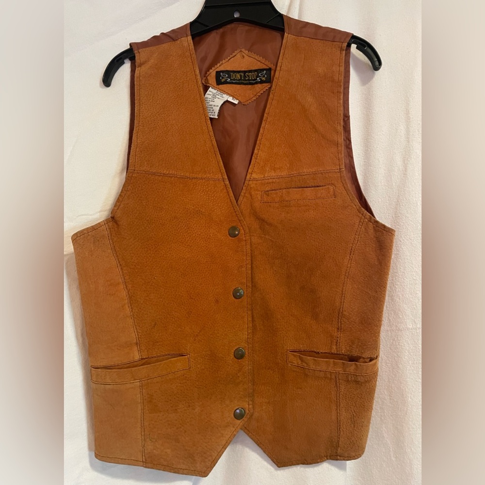 Chestnut Brown Suede Leather Vest